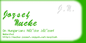 jozsef mucke business card